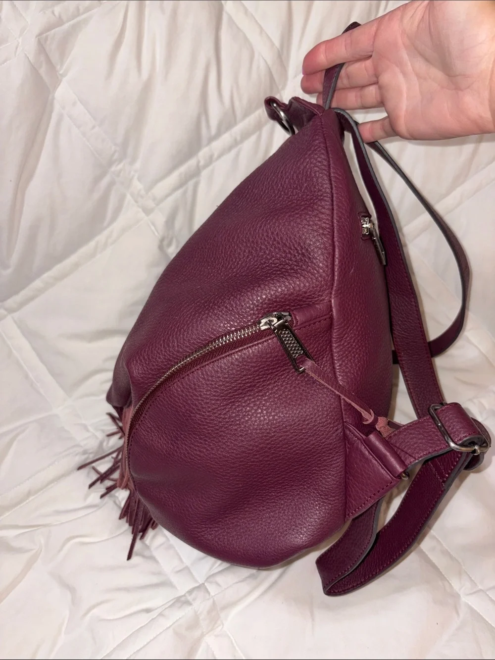HTF color Rebecca Minkoff Julian Fringe Backpack bag